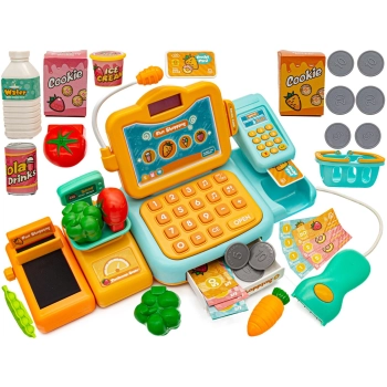 Edukacyjna sklepowa kasa fiskalna - mikrofon, waga, czytnik, akcesoria Przecena 4