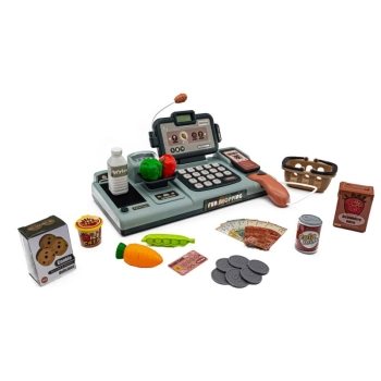 Edukacyjna sklepowa kasa fiskalna - mikrofon, waga, koszyk, akcesoria Przecena 3