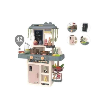 Multifunkcyjna Kuchnia Z Lodówką I Płytą Gazową, Beżowo-Szara Przecena 5