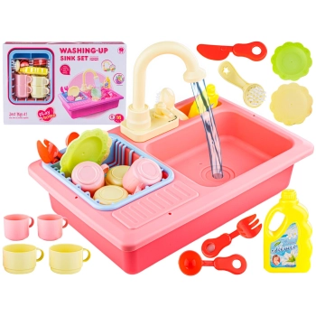 Zlewozmywak Z Kranem, Zlew Do Mycia Naczyń + Akcesoria RÓŻOWY