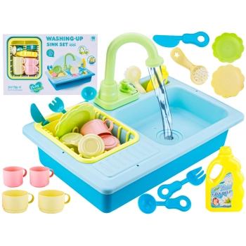 Zlewozmywak Z Kranem, Zlew Do Mycia Naczyń + Akcesoria NIEBIESKI