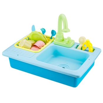 Zlewozmywak Z Kranem, Zlew Do Mycia Naczyń + Akcesoria NIEBIESKI