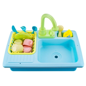 Zlewozmywak Z Kranem, Zlew Do Mycia Naczyń + Akcesoria NIEBIESKI