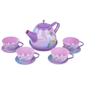 Zestaw kawowy w kuferku, Czajnik, Filiżanki, Słodycze + Akcesoria 48 el.