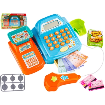 Edukacyjna sklepowa kasa fiskalna - Waga Kalkulator Czytnik Kodów Akcesoria