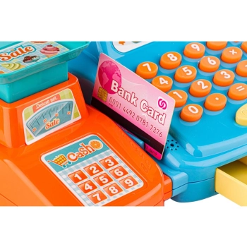 Edukacyjna sklepowa kasa fiskalna - Waga Kalkulator Czytnik Kodów Akcesoria