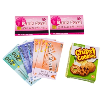 Edukacyjna sklepowa kasa fiskalna - Waga Kalkulator Czytnik Kodów Akcesoria