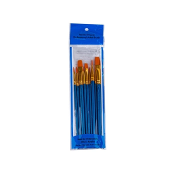 Zestaw Pędzelków, Pędzle, Pędzel, Akcesoria Do Malowania, 10 Sztuk - Niebieskie