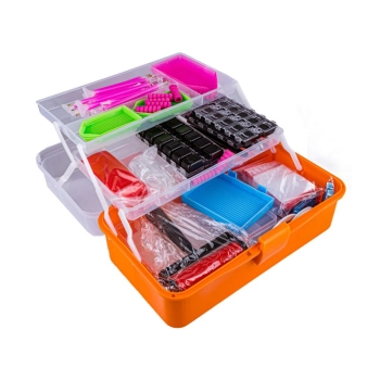 Haft Diamentowy Akcesoria Do Diamond Painting OGROMNY ZESTAW Kuferek 574 Elementy