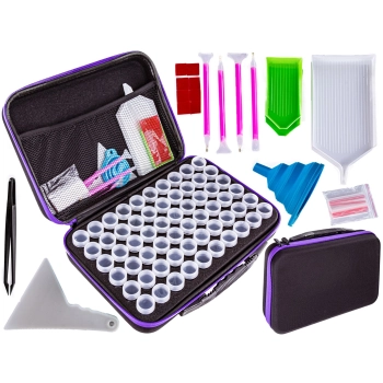 Akcesoria Haft Diamentowy, Etui + 60 Pojemników + Akcesoria Zestaw Do Diamond Painting