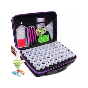 Akcesoria Haft Diamentowy, Etui + 60 Pojemników + Akcesoria Zestaw Do Diamond Painting