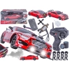DUŻY Samochód Do Driftu Auto RC Drift 1:16 2,4 GHz PARA DYM Mustang 4WD Czerwony LED