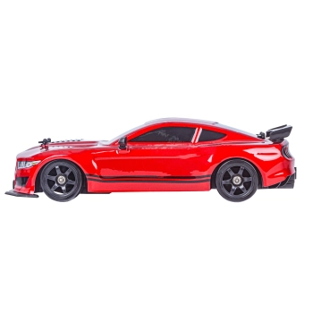 DUŻY Samochód Do Driftu Auto RC Drift 1:16 2,4 GHz PARA DYM Mustang 4WD Czerwony LED