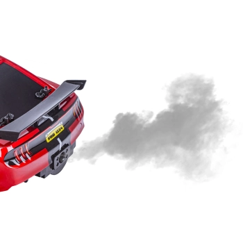 DUŻY Samochód Do Driftu Auto RC Drift 1:16 2,4 GHz PARA DYM Mustang 4WD Czerwony LED