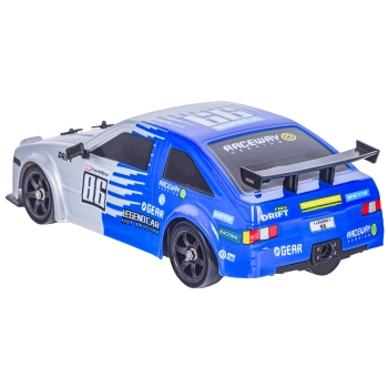 DUŻY Samochód Do Driftu Auto RC Drift 1:16 2,4 GHz PARA DYM Srebrna Toyota 4WD LED