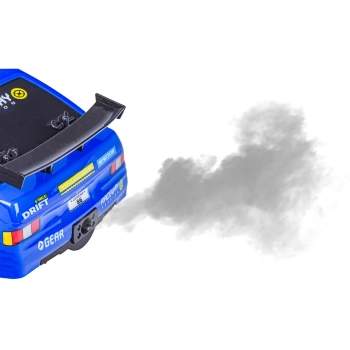 DUŻY Samochód Do Driftu Auto RC Drift 1:16 2,4 GHz PARA DYM Srebrna Toyota 4WD LED