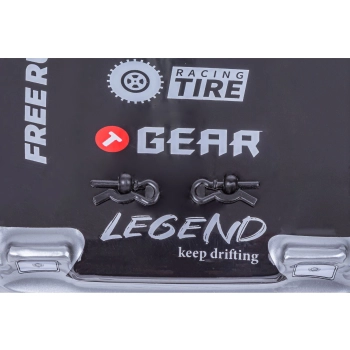 DUŻY Samochód Do Driftu Auto RC Drift 1:16 2,4 GHz PARA DYM Srebrna Toyota 4WD LED