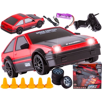 Samochód Do Driftu, Auto RC Drift 1:24 2,4 GHz 4WD CZERWONA TOYOTA