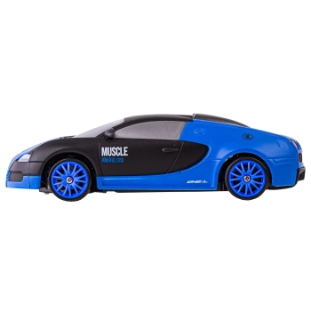 Samochód Do Driftu, Auto RC Drift 1:24 2,4 GHz 4WD CZARNO-NIEBIESKIE BUGATTI