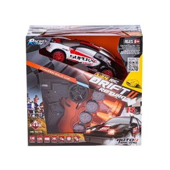 Samochód Do Driftu, Auto RC Drift 1:24 2,4 GHz 4WD CZARNO-BIAŁE BUGATTI