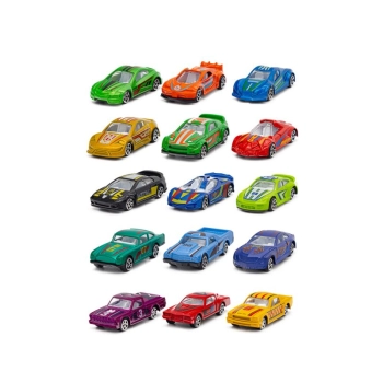Zestaw Samochodów, Metalowe Autka Resoraki 16 Sztuk