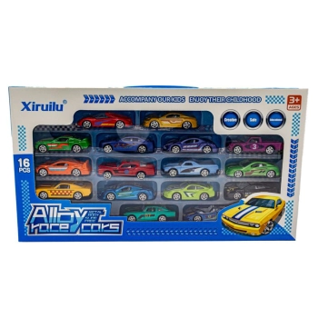 Zestaw Samochodów, Metalowe Autka Resoraki 16 Sztuk