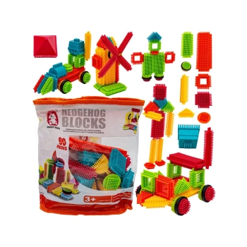 Klocki Konstrukcyjne, Wafle, Jeżyki, Grzebyki 90 elementów