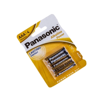Bateria Alkaliczna Panasonic 1,5V LR03 AAA - Blister 4 Szt