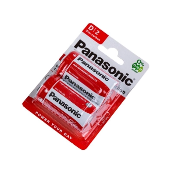 Bateria Cynkowo-węglowa Panasonic 1,5V R20 - Blister 2 Sztuki