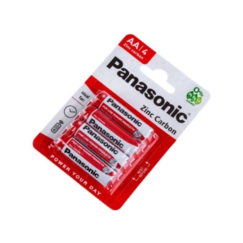 Bateria Cynkowo-węglowa Panasonic 1,5V R6 AA - Blister 4 Sztuki
