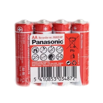 Bateria Cynkowo-węglowa Panasonic 1,5V R6 AA - Blister 4 Sztuki