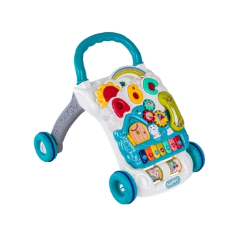 Edukacyjny Chodzik dla dzieci, Jeździk Muzyczny, Pchacz Niebieski