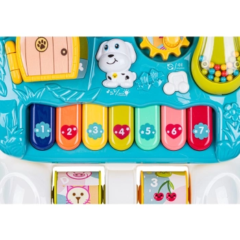 Edukacyjny Chodzik dla dzieci, Jeździk Muzyczny, Pchacz Niebieski