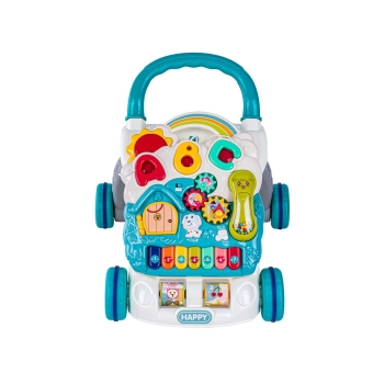 Edukacyjny Chodzik dla dzieci, Jeździk Muzyczny, Pchacz Niebieski Przecena 1