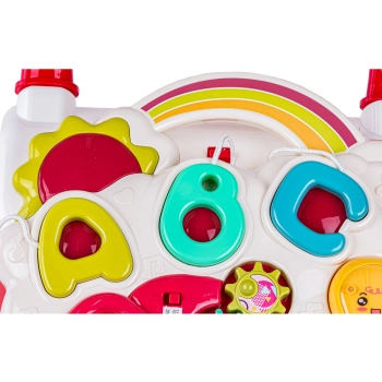 Edukacyjny Chodzik dla dzieci, Jeździk Muzyczny, Pchacz Czerwony