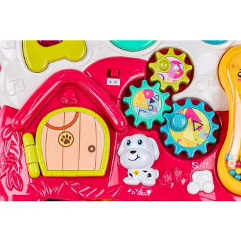 Edukacyjny Chodzik dla dzieci, Jeździk Muzyczny, Pchacz Czerwony