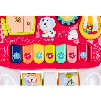 Edukacyjny Chodzik dla dzieci, Jeździk Muzyczny, Pchacz Czerwony