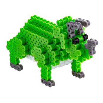 Koraliki do prasowania Wersja 3D, TRICERATOPS, DINOZAUR, Saszetka, Prasowanka