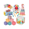 Zabawki Sensoryczne Miękkie klocki 6w1, Gryzak, Sensoryczna Wieża Karty Dla Dzieci