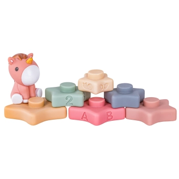 Zabawki Sensoryczne Miękkie klocki 6w1, Gryzak, Sensoryczna Wieża Karty Dla Dzieci