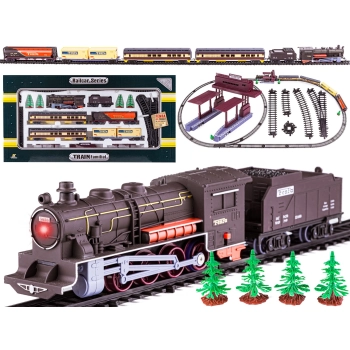 Realistyczna Kolejka Parowóz + Wagony Tory Zajazd