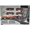 Realistyczna Kolejka Rail King - Parowóz + 3 Wagony