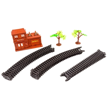 Elektryczna Kolejka Rail King, Parowóz + 3 Wagony