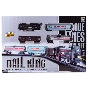 Elektryczna Kolejka Rail King, Parowóz + 3 Wagony