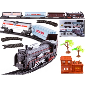 Elektryczna Kolejka Rail King, Parowóz + 3 Wagony