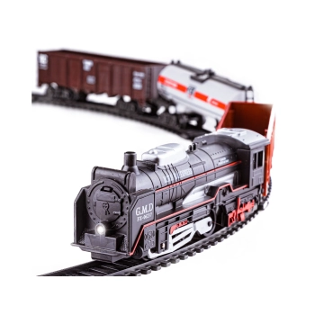 Elektryczna Kolejka - Parowóz + 3 Wagony