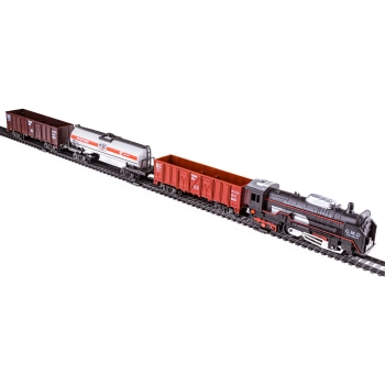 Elektryczna Kolejka - Parowóz + 3 Wagony