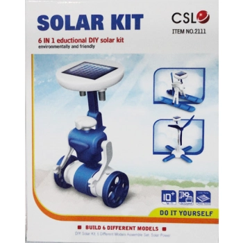 Roboty solarne 6w1 - Solar Kit - wiatrak, helikopter, auto, robot