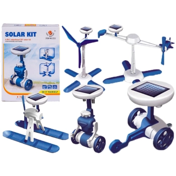 Roboty solarne 6w1 - Solar Kit - wiatrak, helikopter, auto, robot