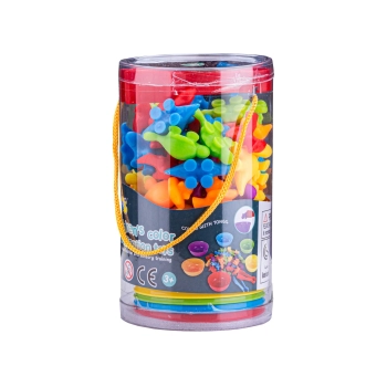 Edukacyjna Gra Dla Dzieci, Nauka Liczenia, Kolorów, Chwytania DINOZAURY Klocki